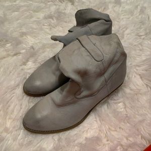 Cromn Vintage Leather Boots Size 9 Grey